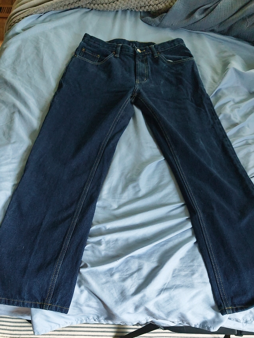 Men's Bootcut Jeans in Dark Blue